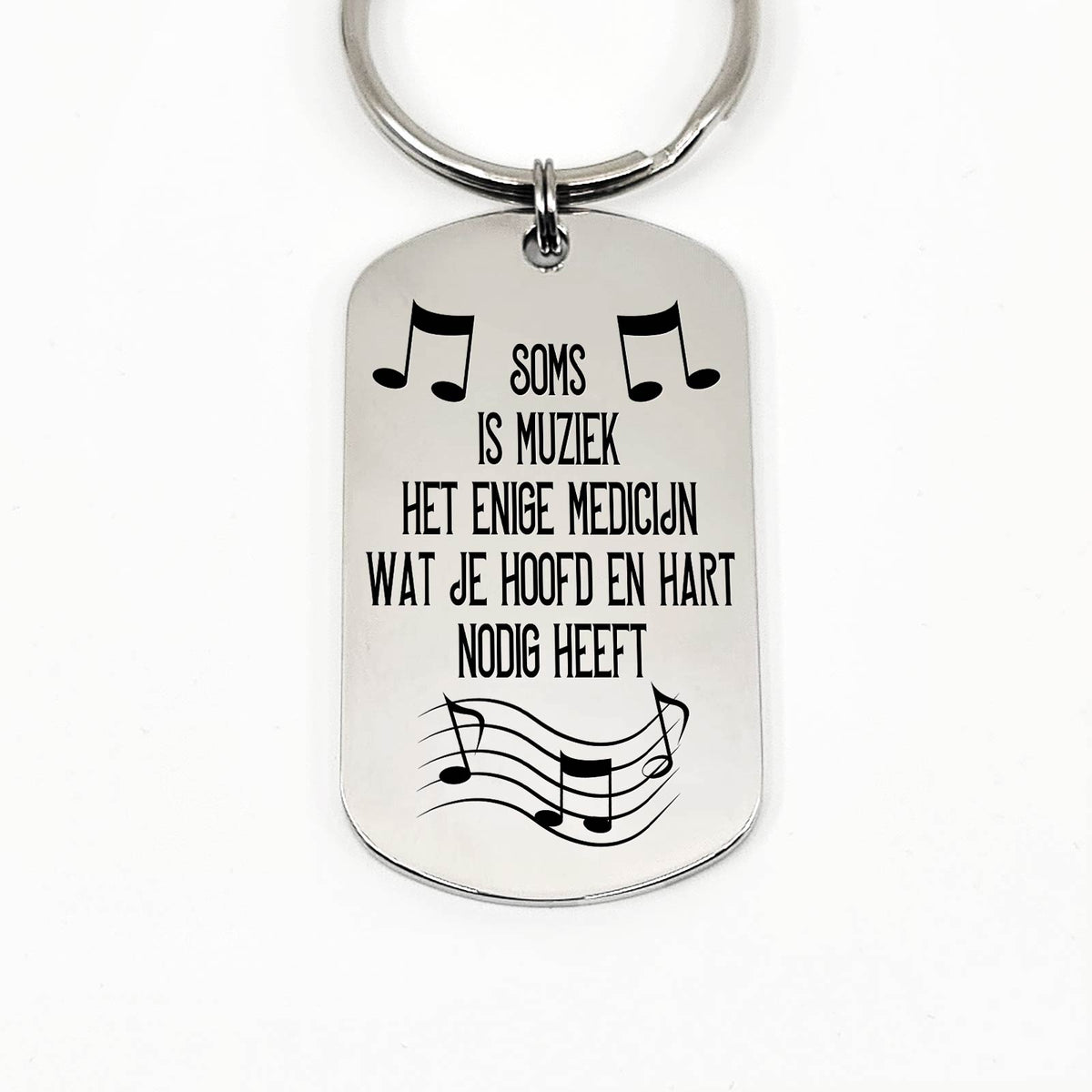 Soms Is Muziek Het Enige Medicijn.. Sleutelhanger - Bella Mia