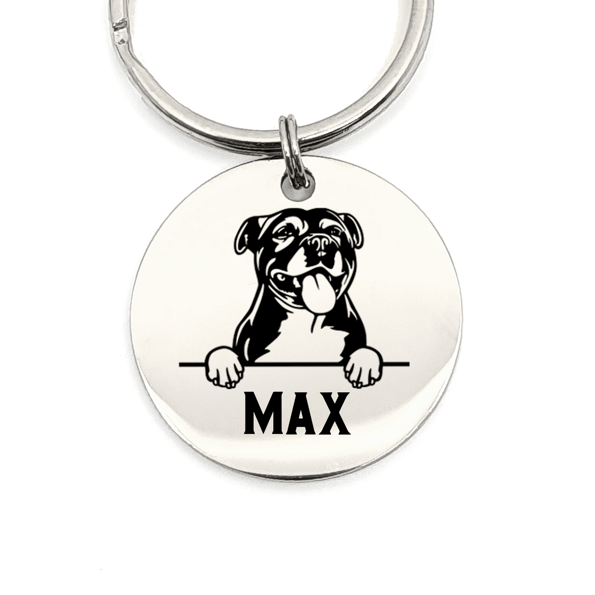 Stafford Bull Terrier + Naam Sleutelhanger - Bella Mia