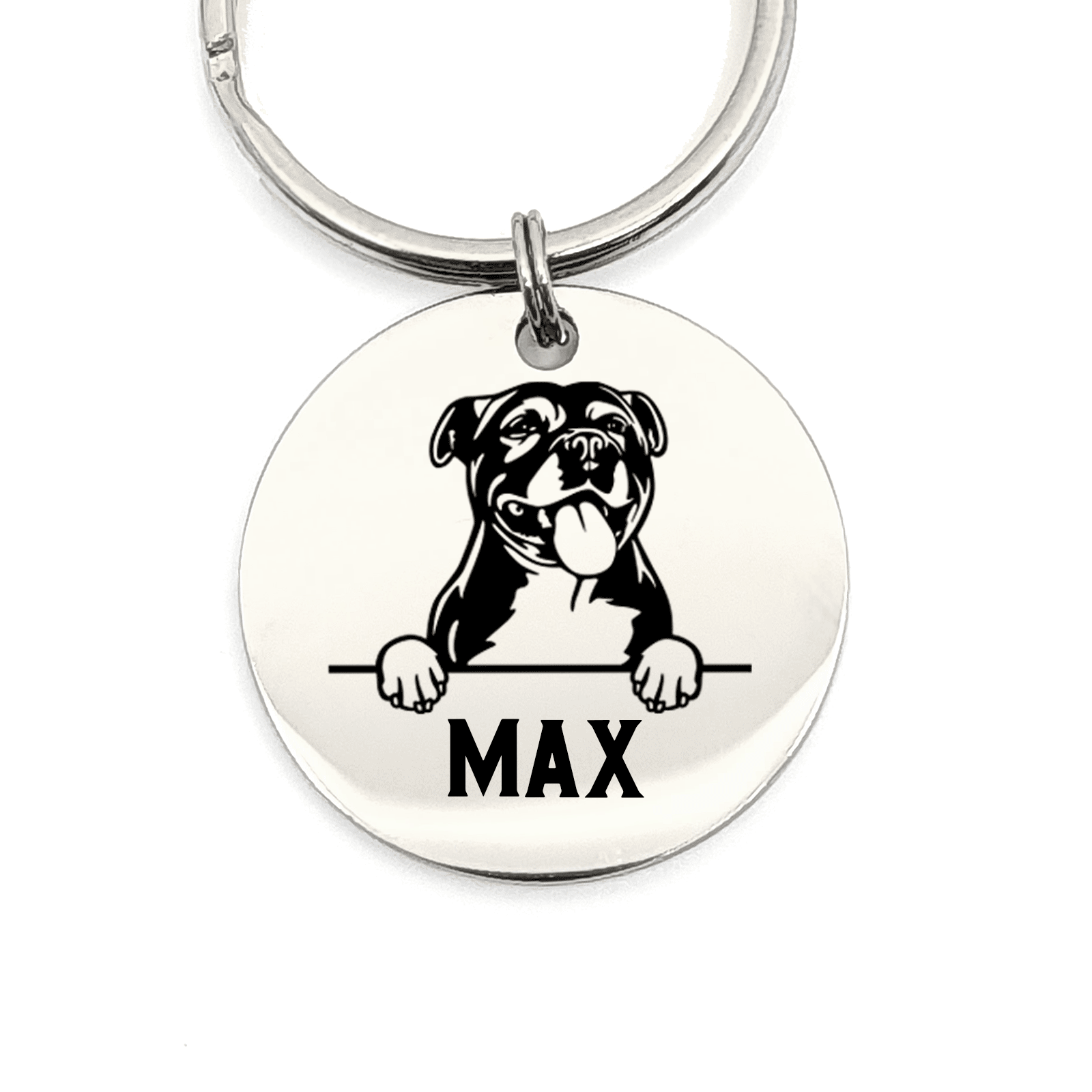 Stafford Bull Terrier + Naam Sleutelhanger - Bella Mia