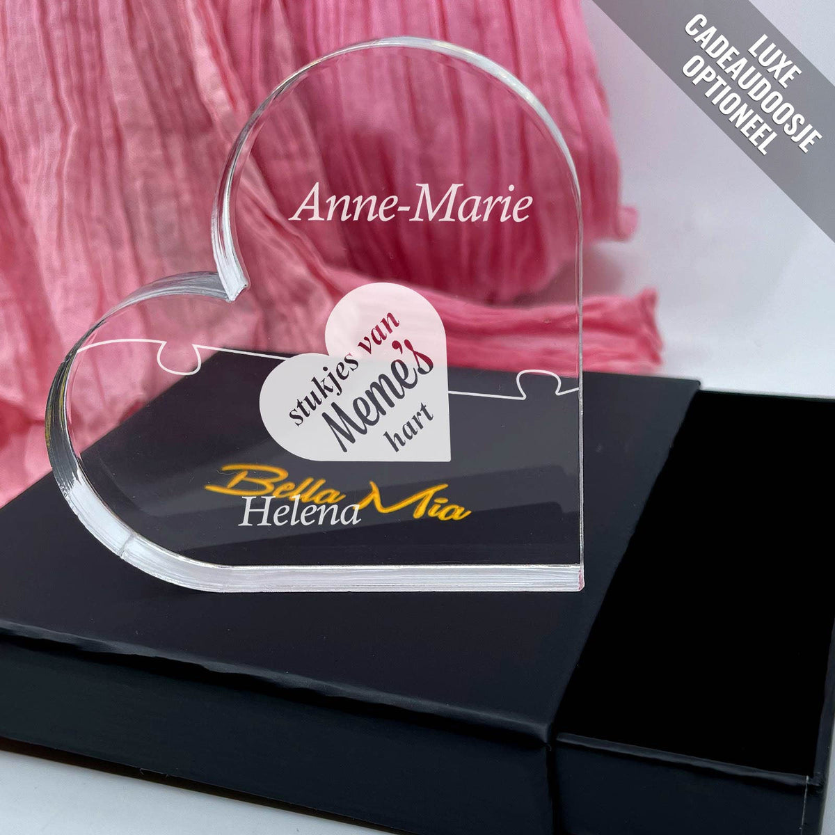 Stukjes van Meme&#39;s Hart - Plexi Glas - Bella Mia