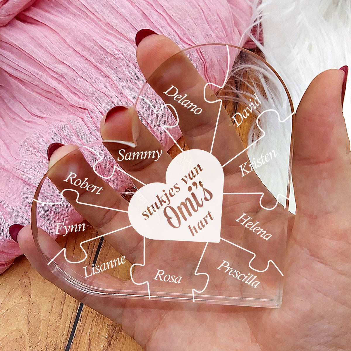 Stukjes van Omi&#39;s Hart - Plexi Glas - Bella Mia