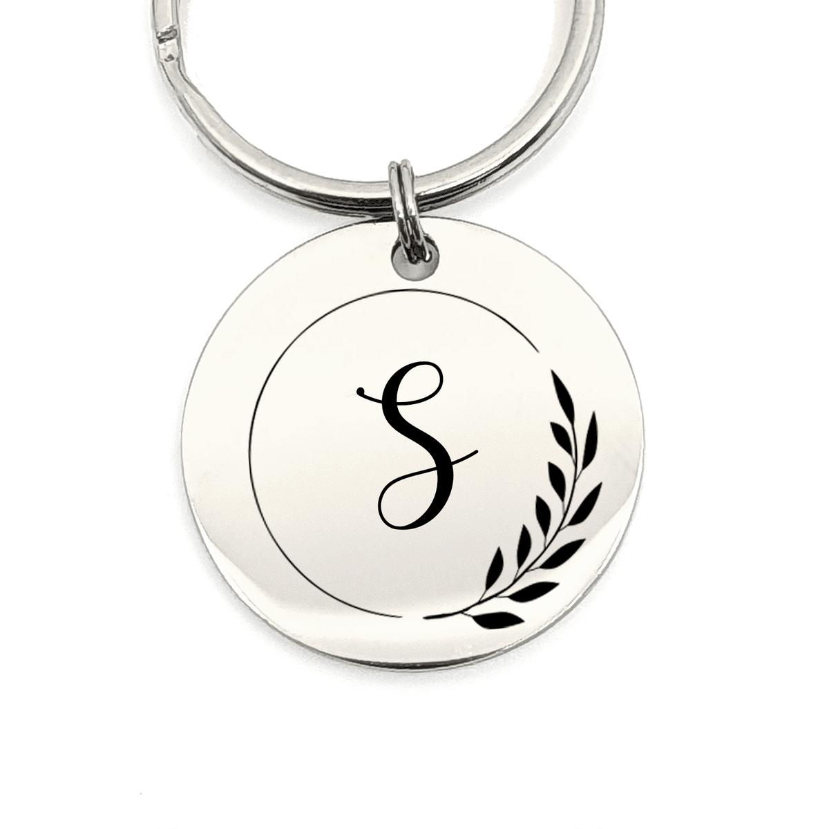 Takje met blaadjes + Letter Sleutelhanger - Bella Mia