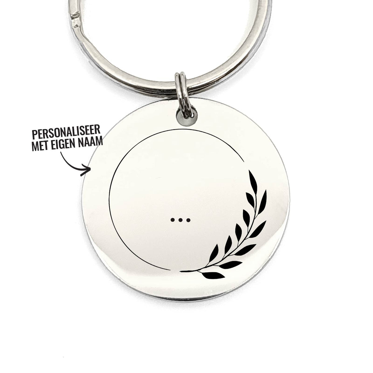 Takje met blaadjes + Letter Sleutelhanger - Bella Mia