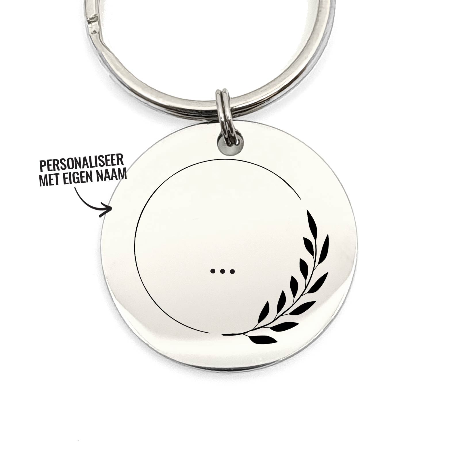 Takje met blaadjes + Letter Sleutelhanger - Bella Mia