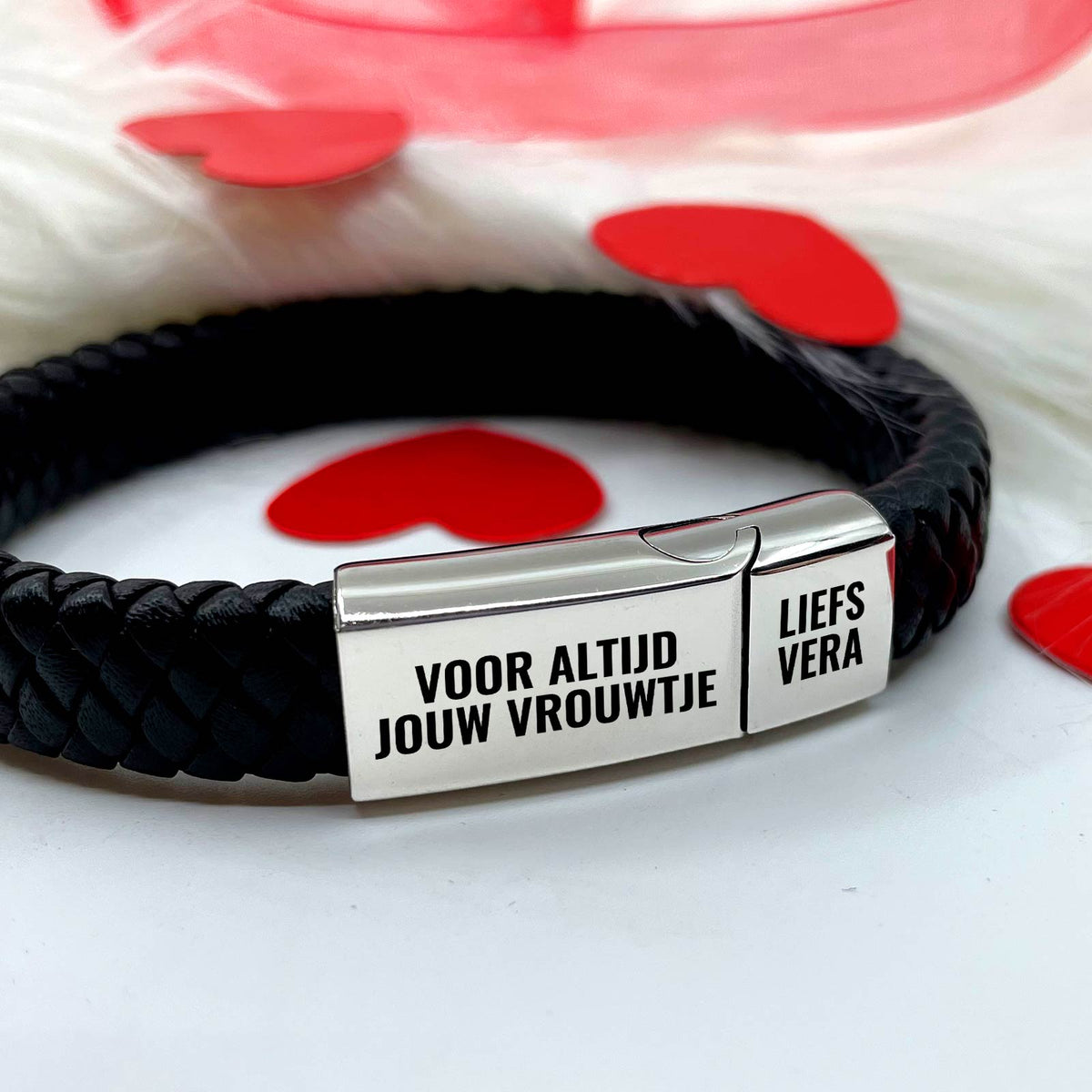 Valentijnsdag Cadeau - RVS Mannen Armband - Bella Mia