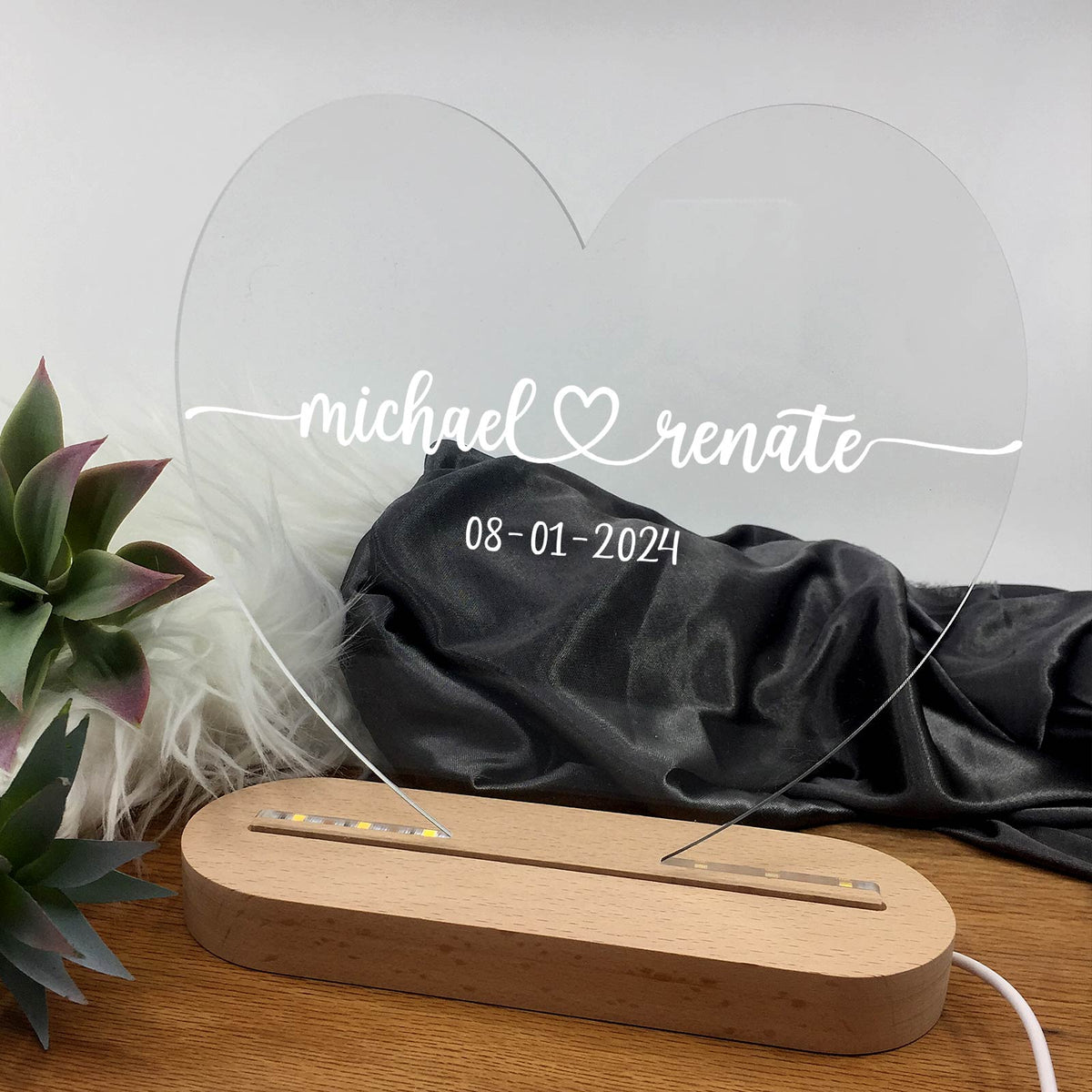 Valentijnslamp met Hart - Bella Mia