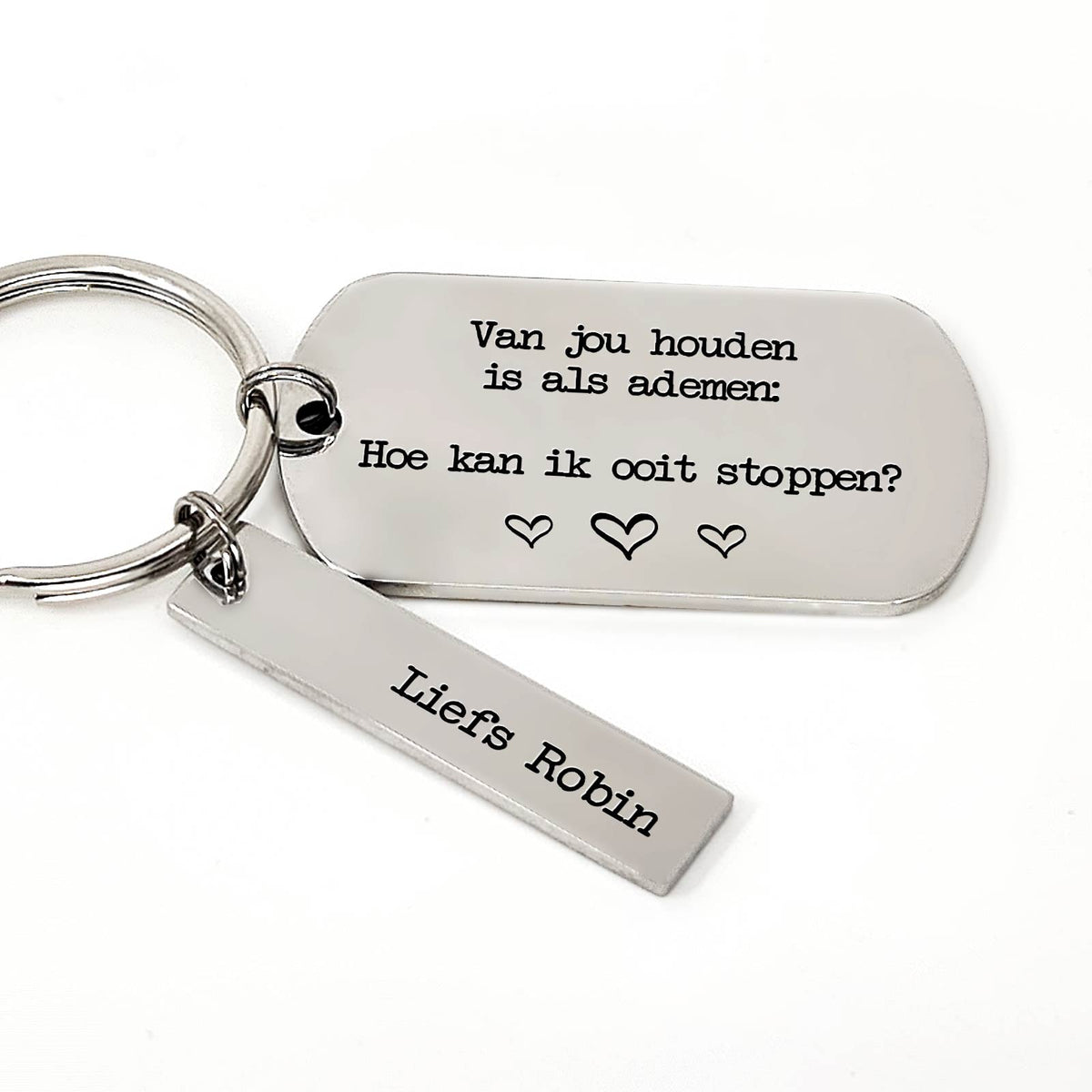 Van Jou Houden Is Als Ademen - Sleutelhanger - Bella Mia