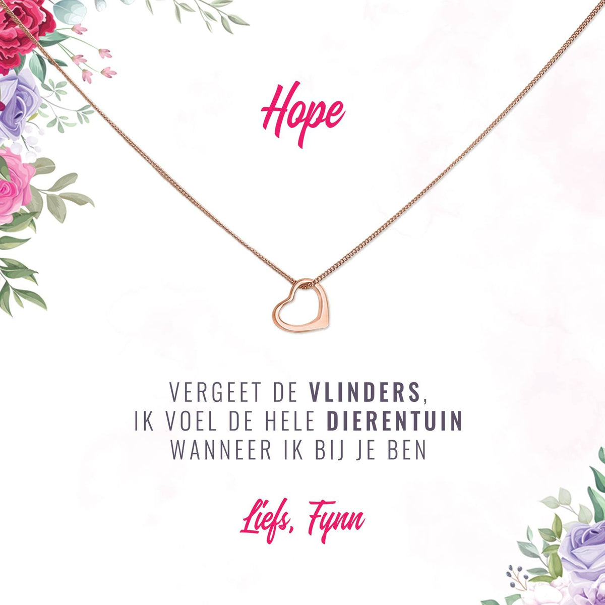 Vergeet De Vlinders Ik Voel De Hele Dierentuin Ketting - Bella Mia