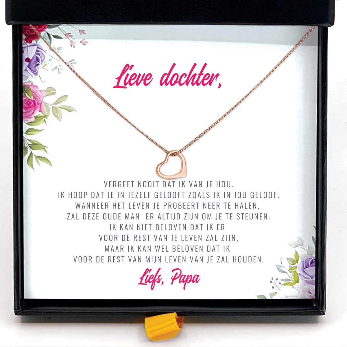 Vergeet Nooit Dat Ik Van Je Hou Ketting - Bella Mia