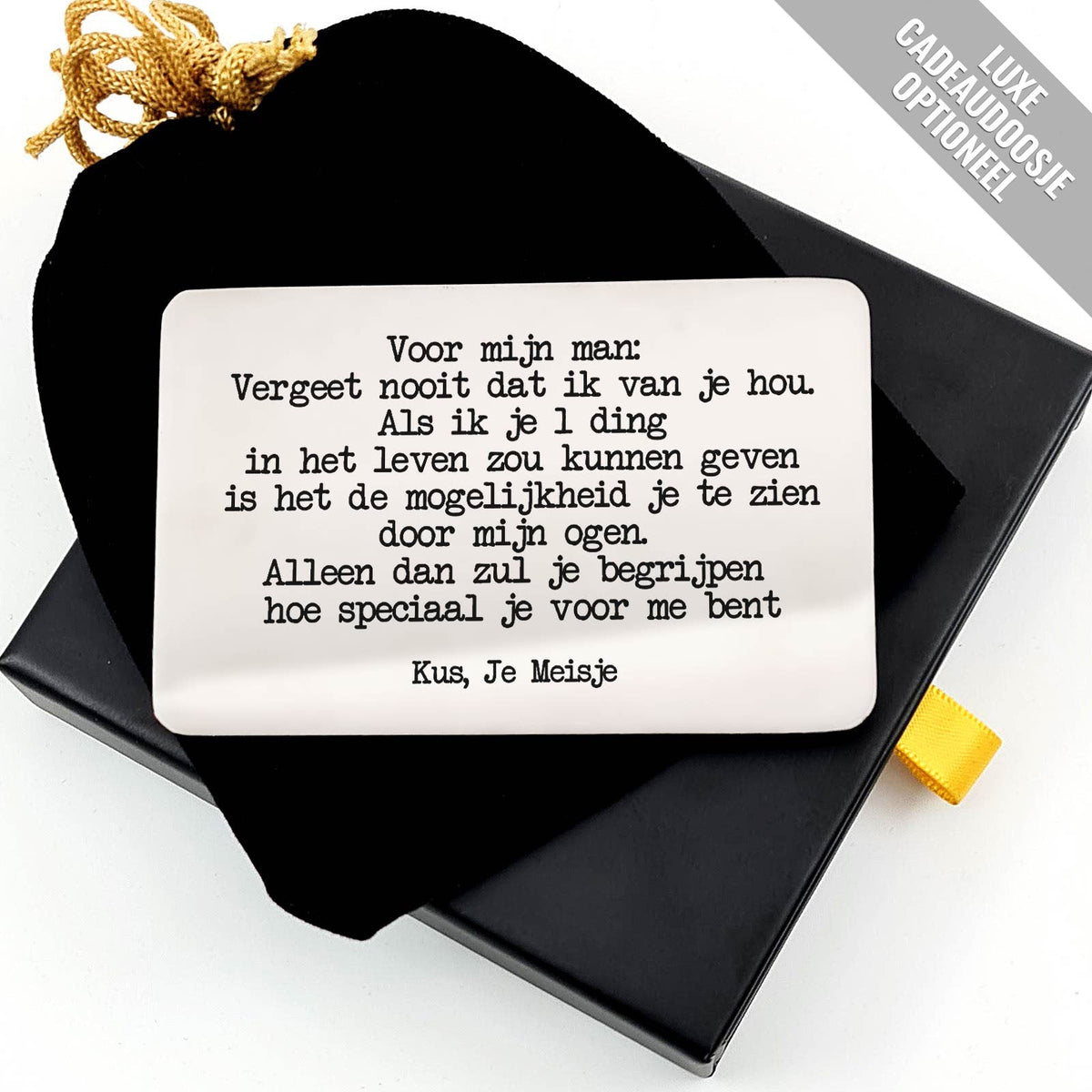 Vergeet Nooit Dat Ik Van Je Hou Stalen Kaartje - Bella Mia