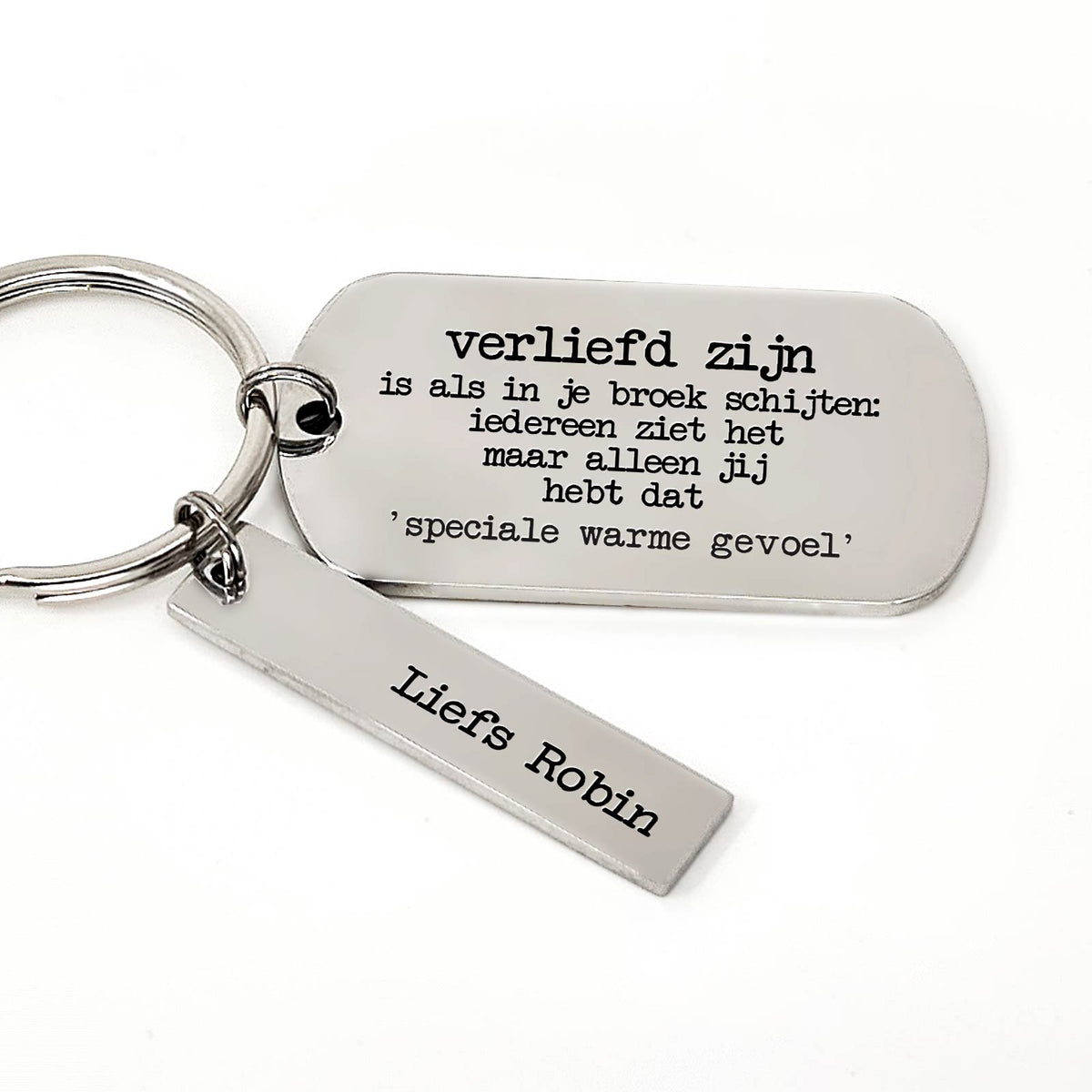 Verliefd Zijn Is Als In Je Broek Schijten.. Sleutelhanger - Bella Mia