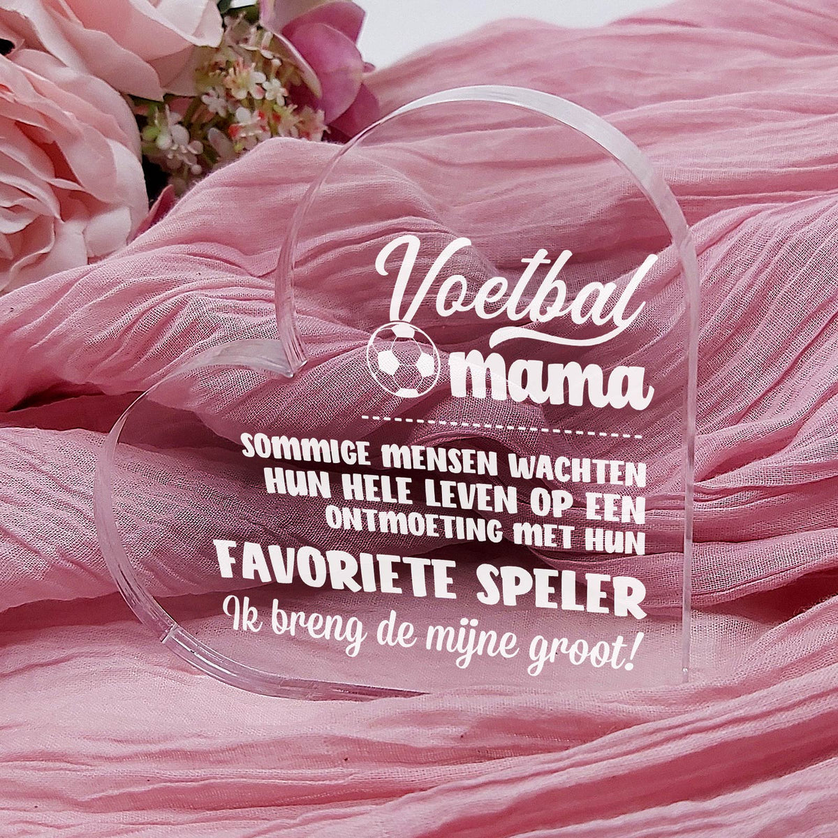 Voetbalmama Hart van Plexiglas - Bella Mia