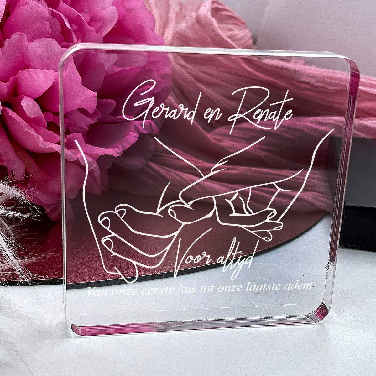 Voor Altijd! Handen op Plexiglas - Bella Mia