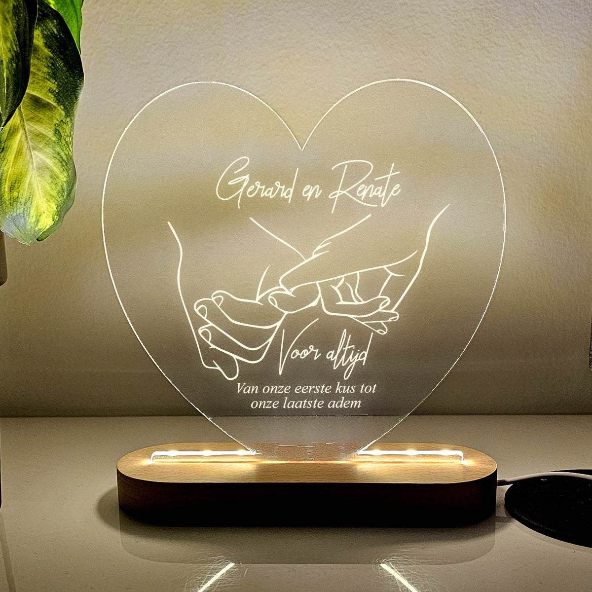 Voor altijd! - Hart Ledlamp - Bella Mia