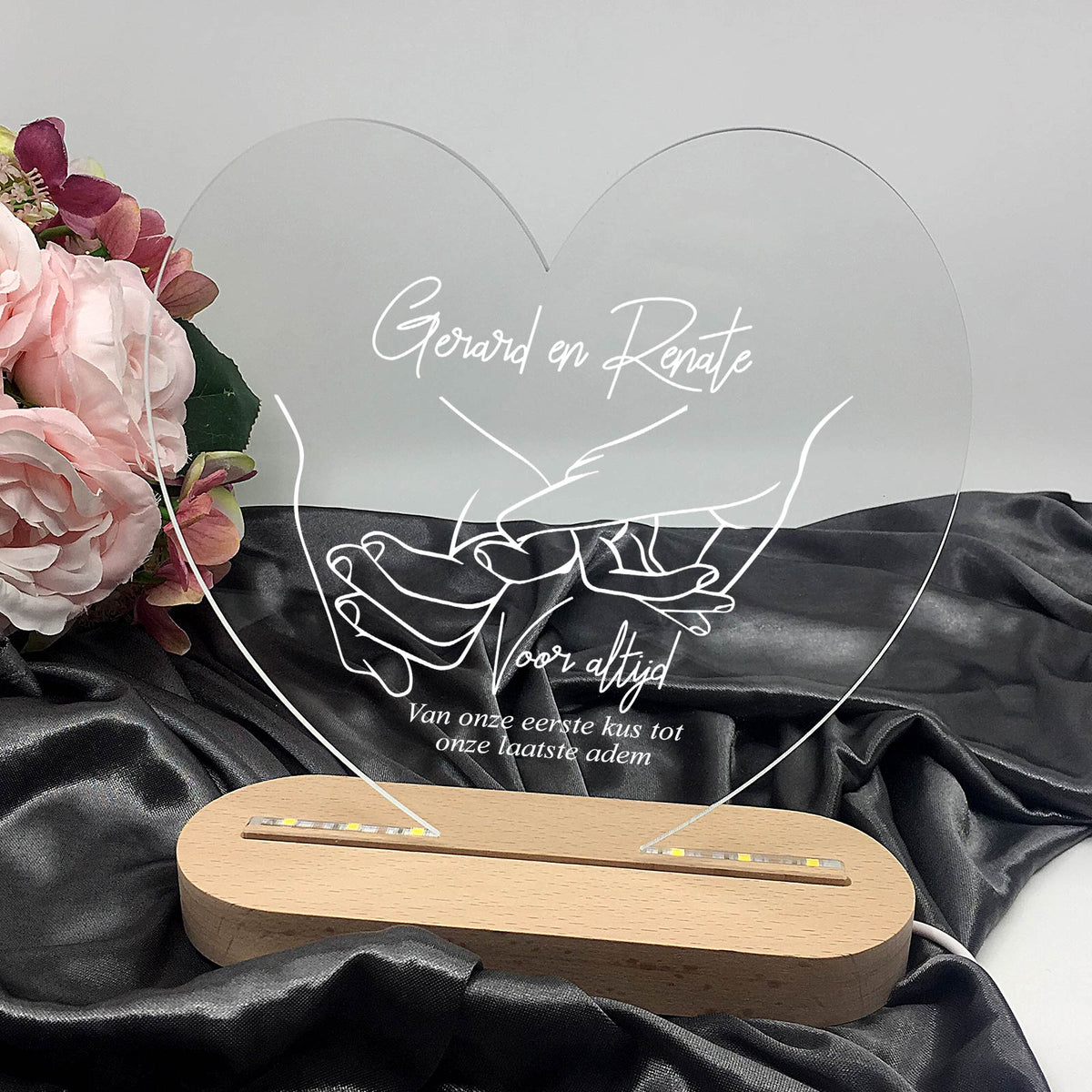 Voor altijd! - Hart Ledlamp - Bella Mia