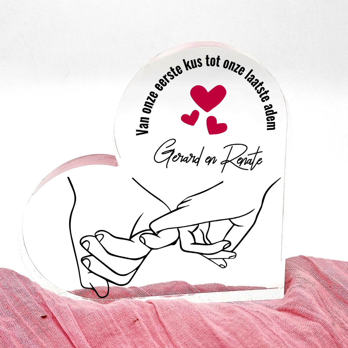 Voor altijd! - Hart van Plexiglas - Bella Mia