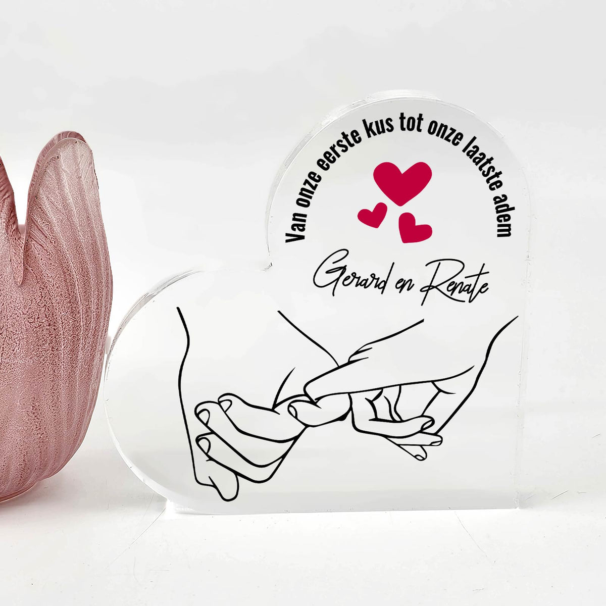 Voor altijd! - Hart van Plexiglas - Bella Mia