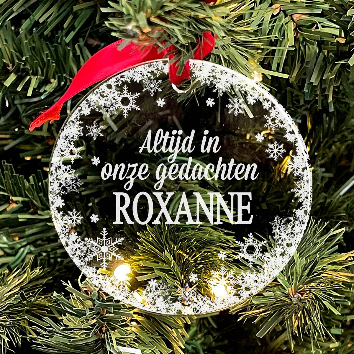 Voor altijd in onze gedachten Plexiglas Kerstballen - Bella Mia