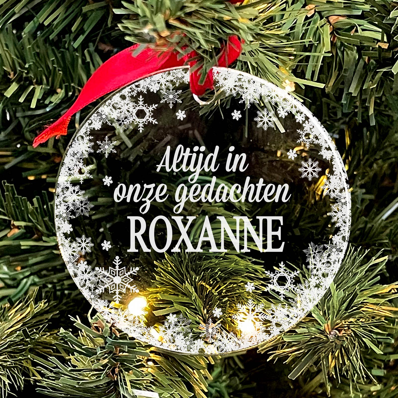 Voor altijd in onze gedachten Plexiglas Kerstballen - Bella Mia