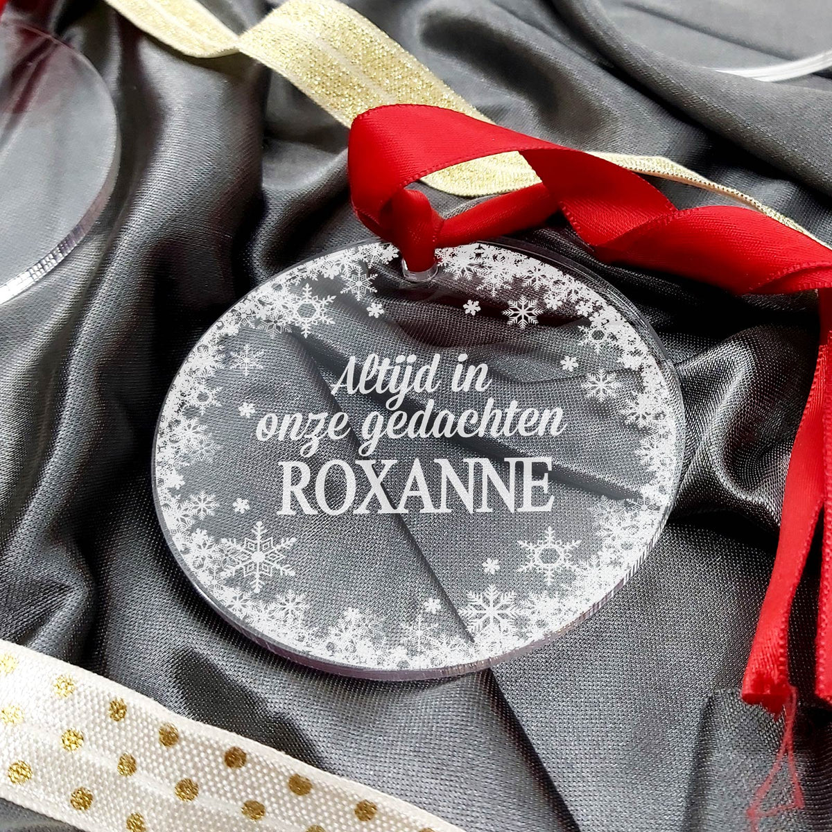 Voor altijd in onze gedachten Plexiglas Kerstballen - Bella Mia