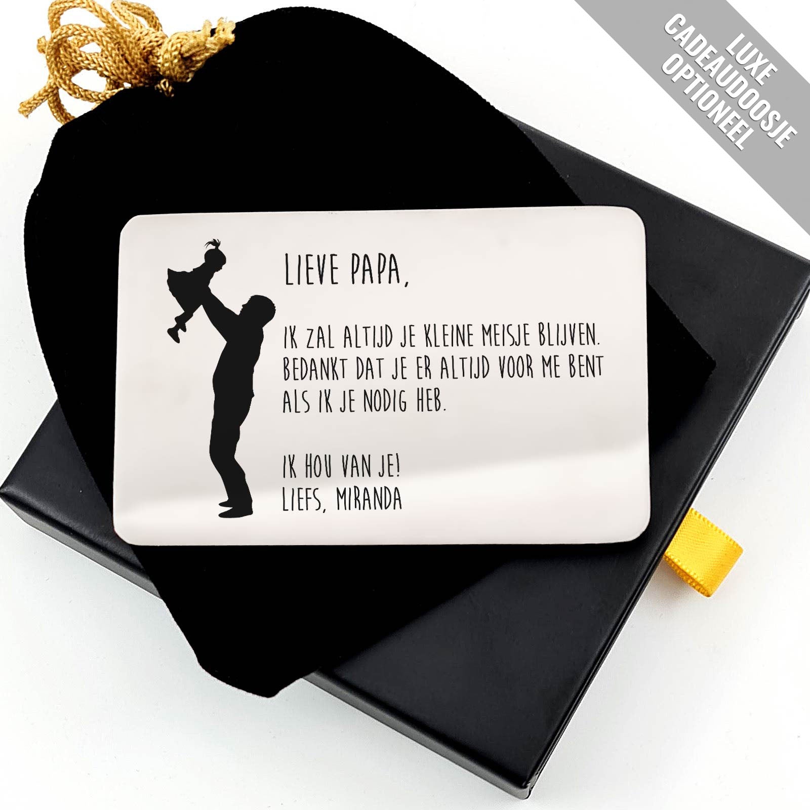 Voor Altijd Jouw Kleine Meisje Stalen Kaartje - Bella Mia