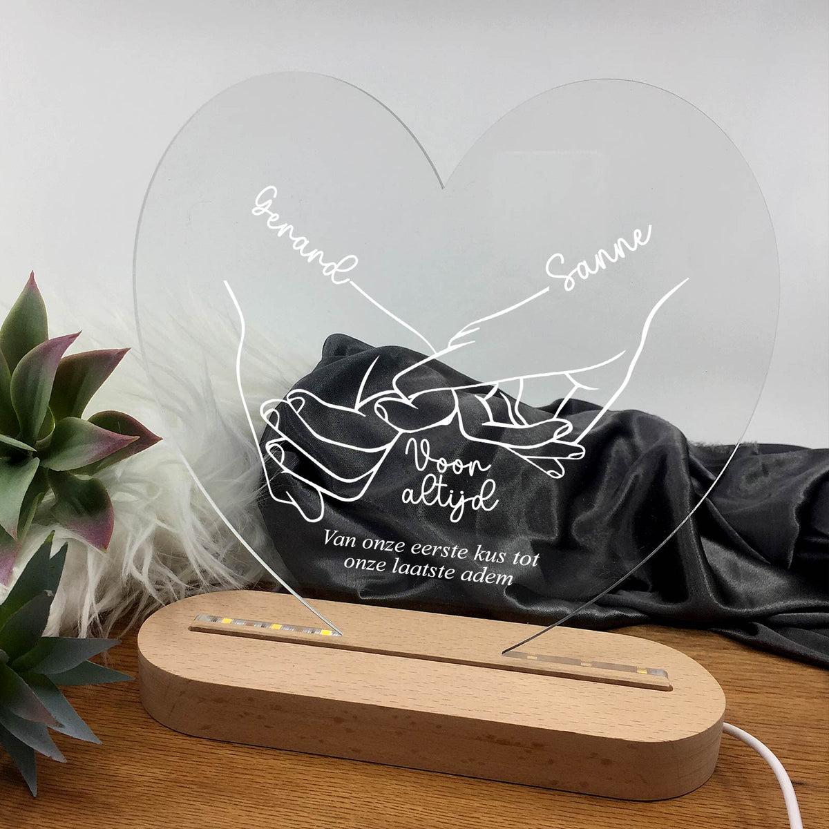 Voor altijd samen! - Hart Ledlamp - Bella Mia