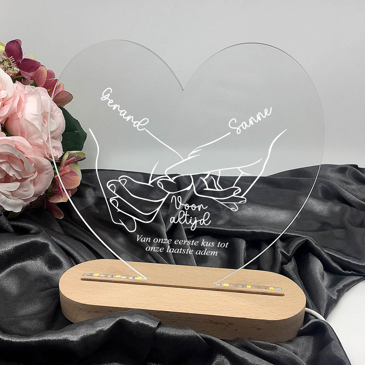 Voor altijd samen! - Hart Ledlamp - Bella Mia