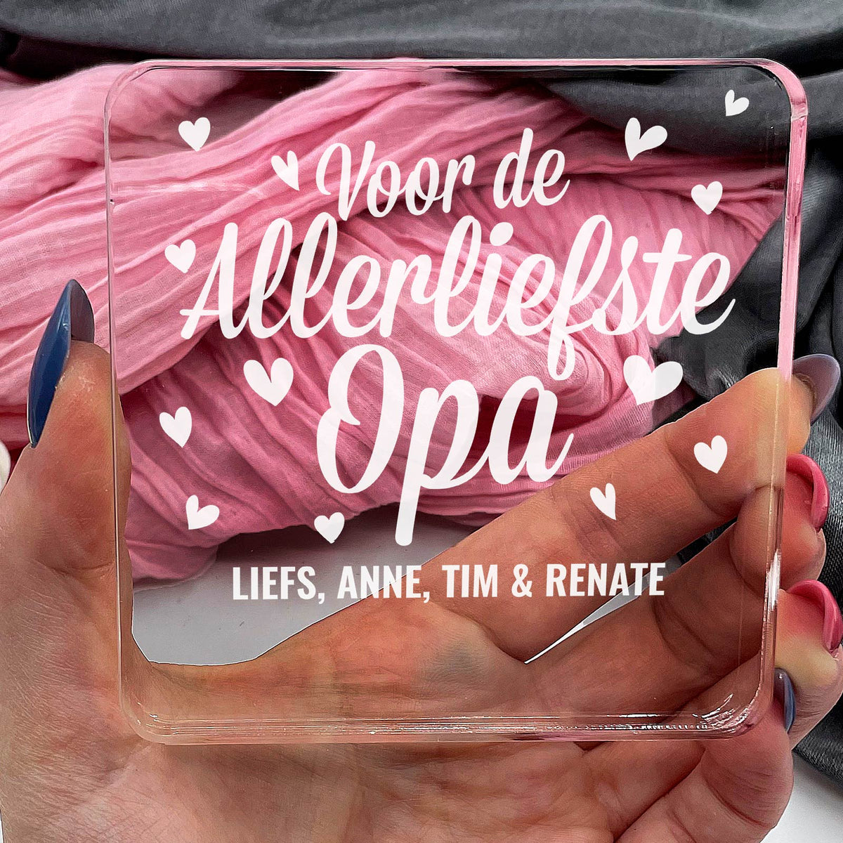 Voor De Allerliefste Opa Plexi Glas Cadeau - Bella Mia