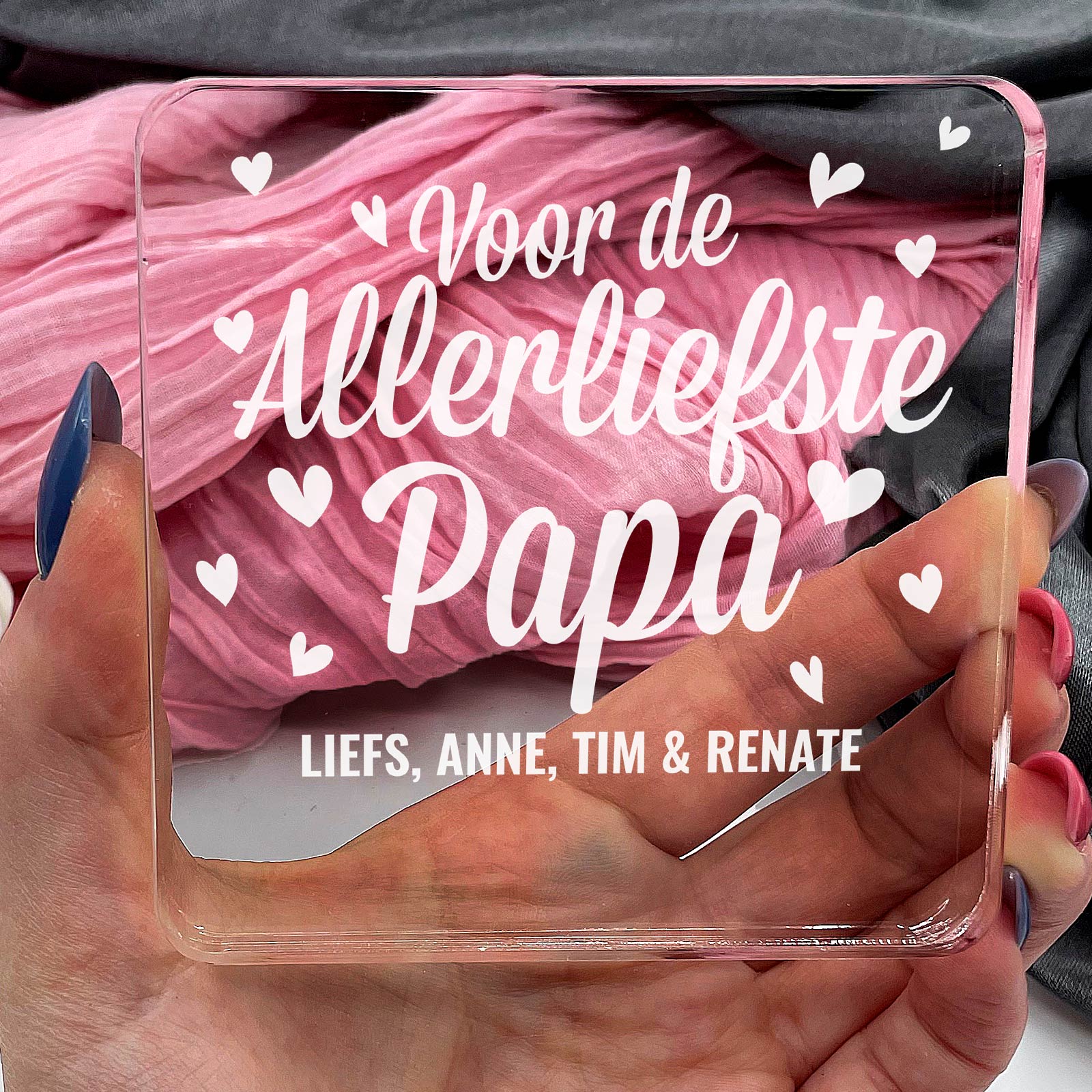 Voor De Allerliefste Papa Plexi Glas Cadeau - Bella Mia