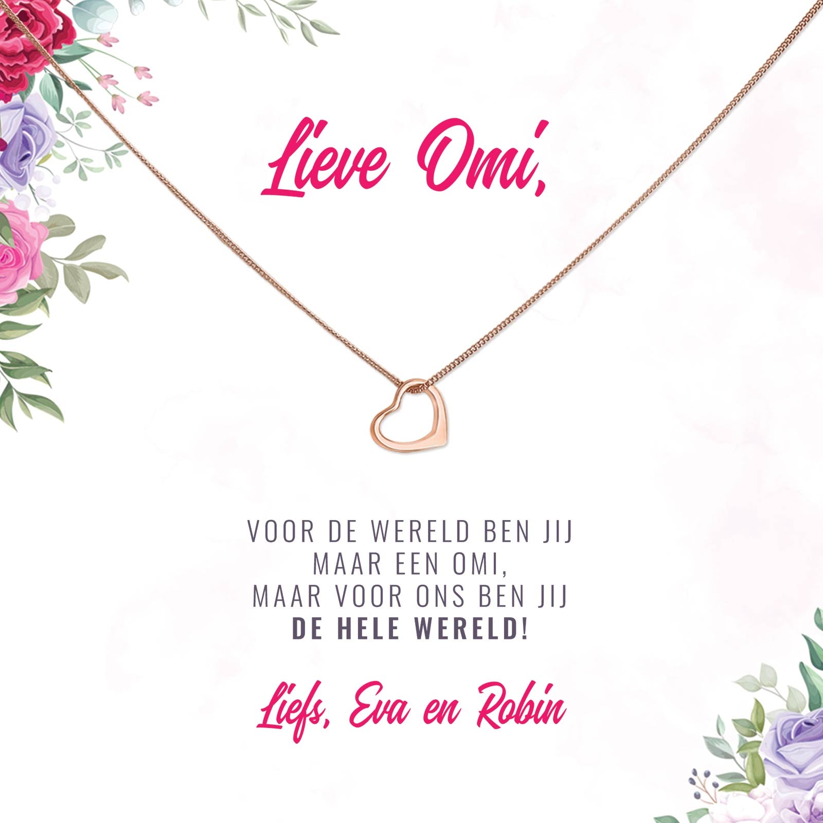 Voor De Wereld Maar Een Omi Ketting - Bella Mia