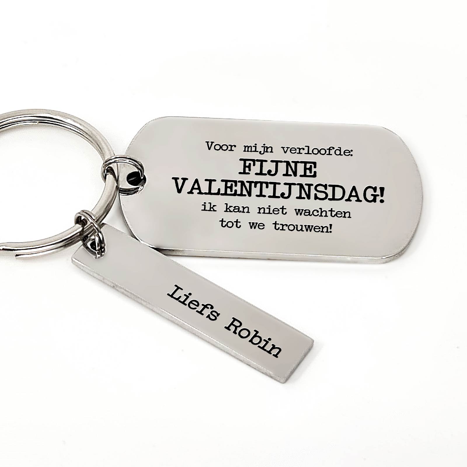 Voor Mijn Verloofde Fijne Valentijnsdag! Ik Kan Niet Wachten Tot We Gaan Trouwen Sleutelhanger - Bella Mia