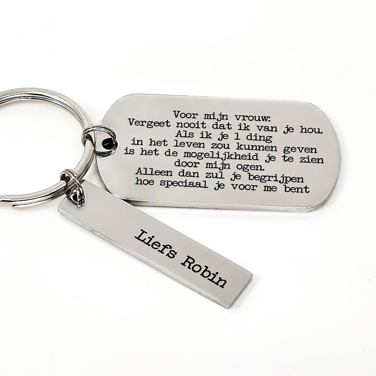 Voor Mijn Vrouw: Vergeet Nooit Dat Ik Van Je Hou Sleutelhanger - Bella Mia