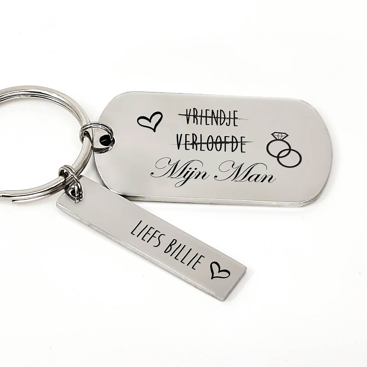 Vriendje, Verloofde, Mijn Man Sleutelhanger - Bella Mia