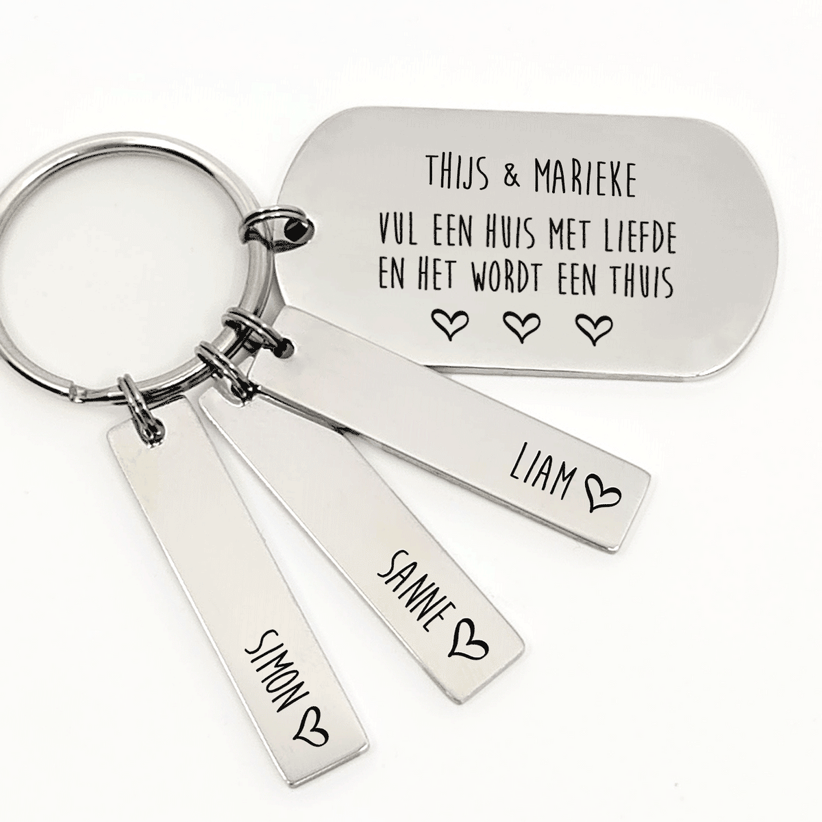 Vul Een Huis Met Liefde En Het Wordt Een Thuis Sleutelhanger - Bella Mia