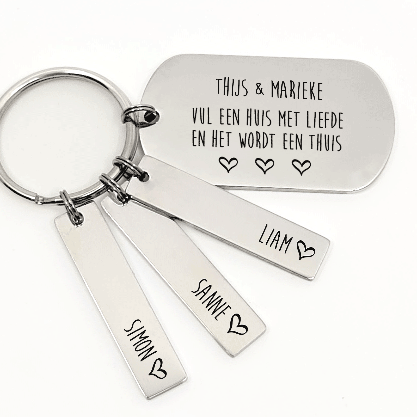 Vul Een Huis Met Liefde En Het Wordt Een Thuis Sleutelhanger - Bella Mia