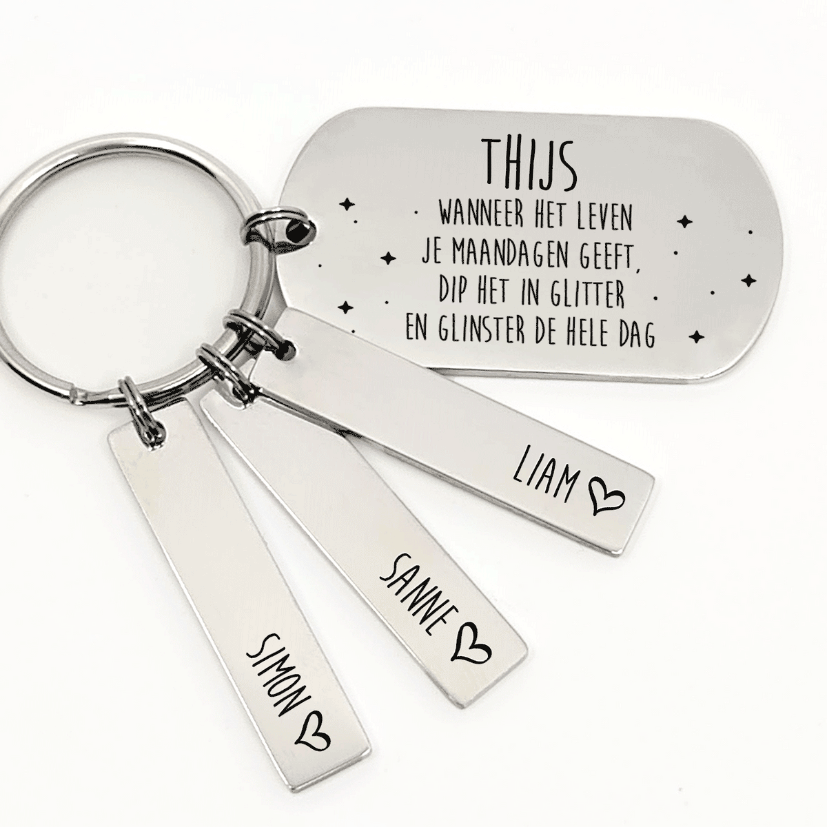 Wanneer Het Leven Je Maandagen Geeft Custom Sleutelhanger - Bella Mia