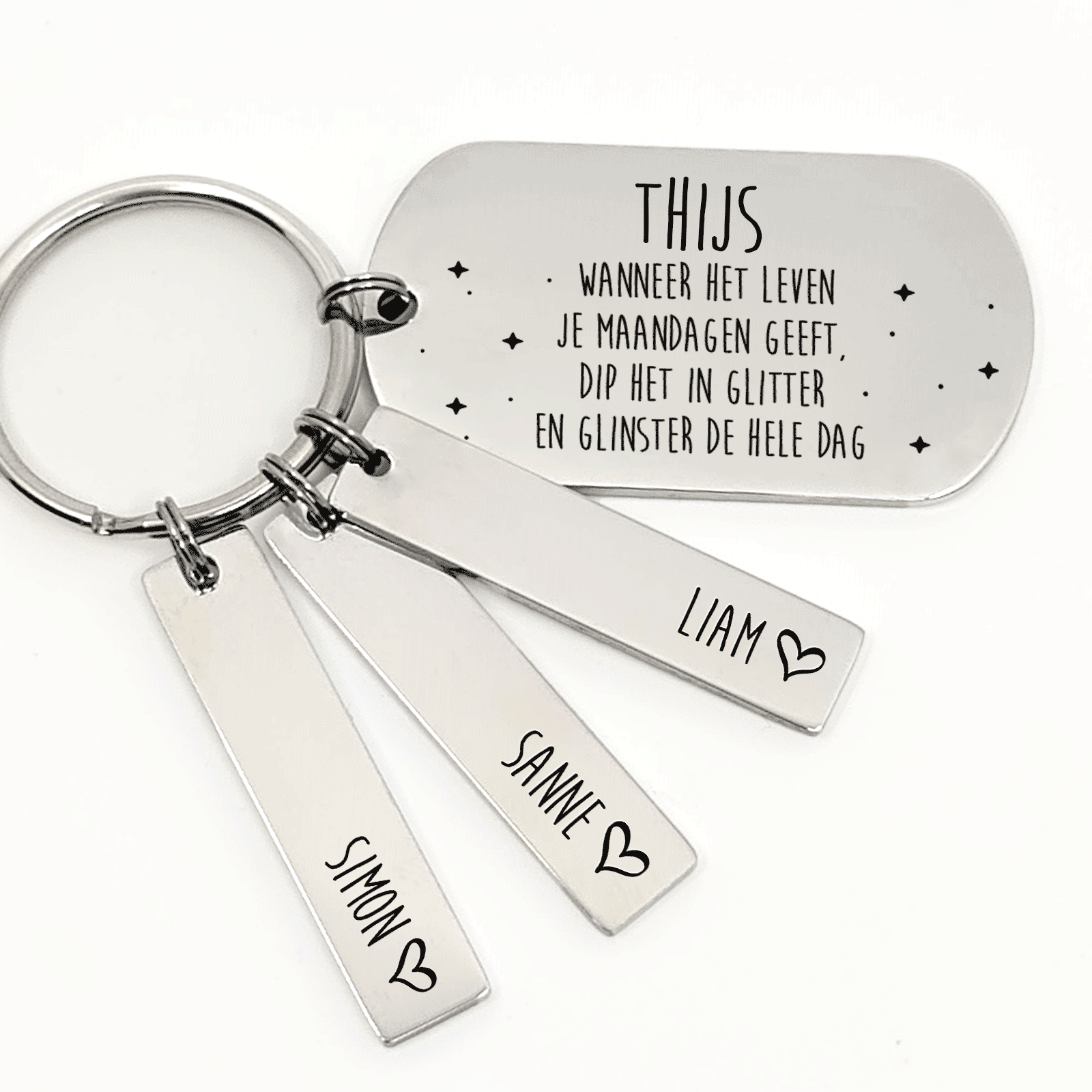 Wanneer Het Leven Je Maandagen Geeft Custom Sleutelhanger - Bella Mia