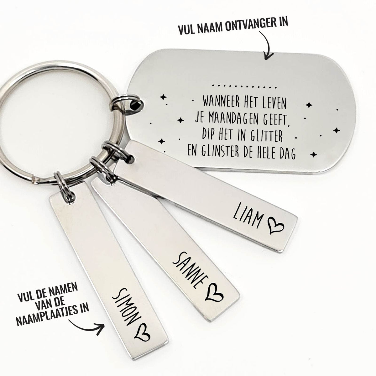 Wanneer Het Leven Je Maandagen Geeft Custom Sleutelhanger - Bella Mia