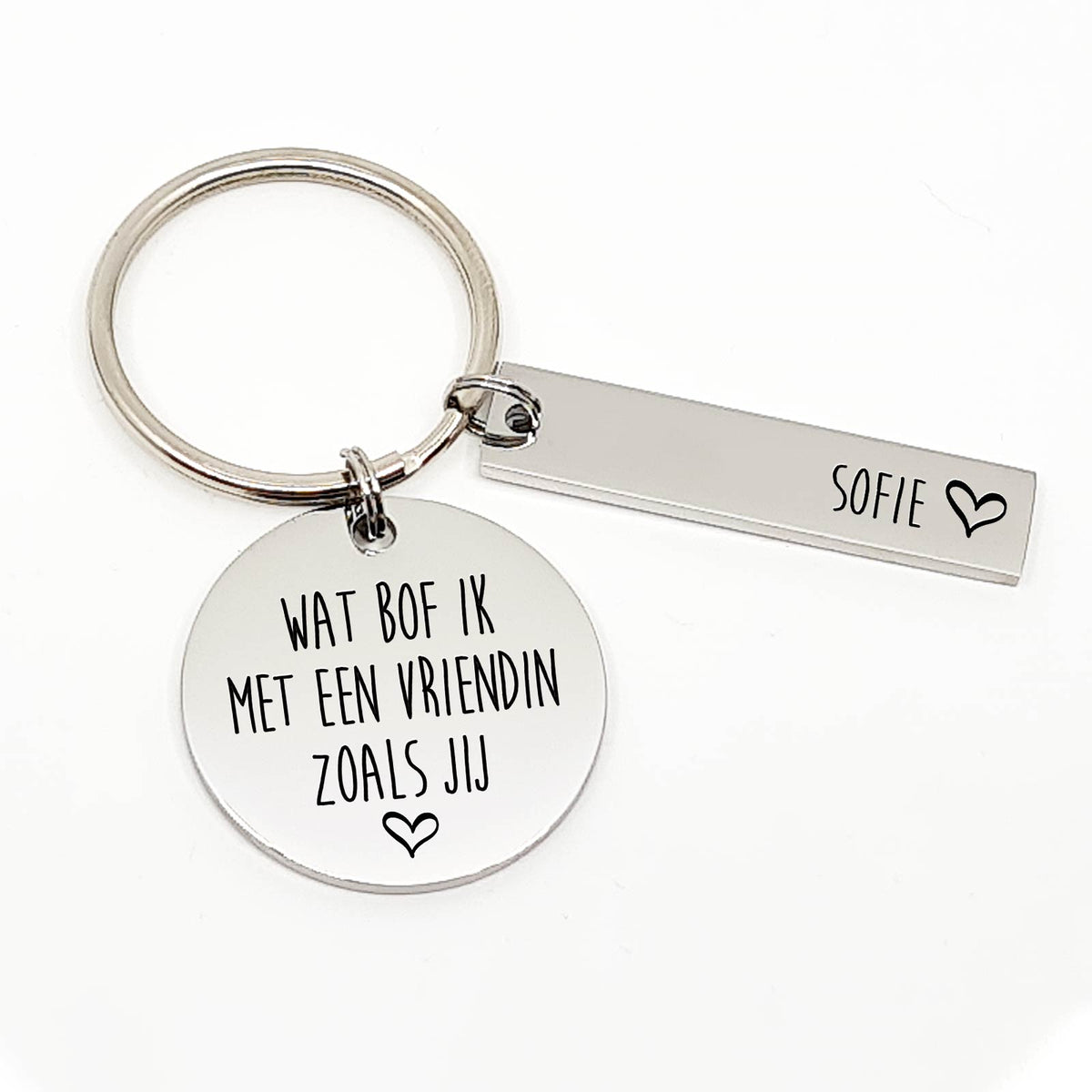 Wat Bof Ik Met Een Vriendin Zoals Jij Sleutelhanger - Bella Mia