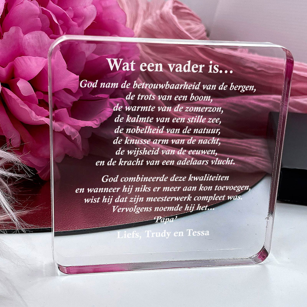 Wat Een Vader Is.. Plexi Glas Cadeau - Bella Mia