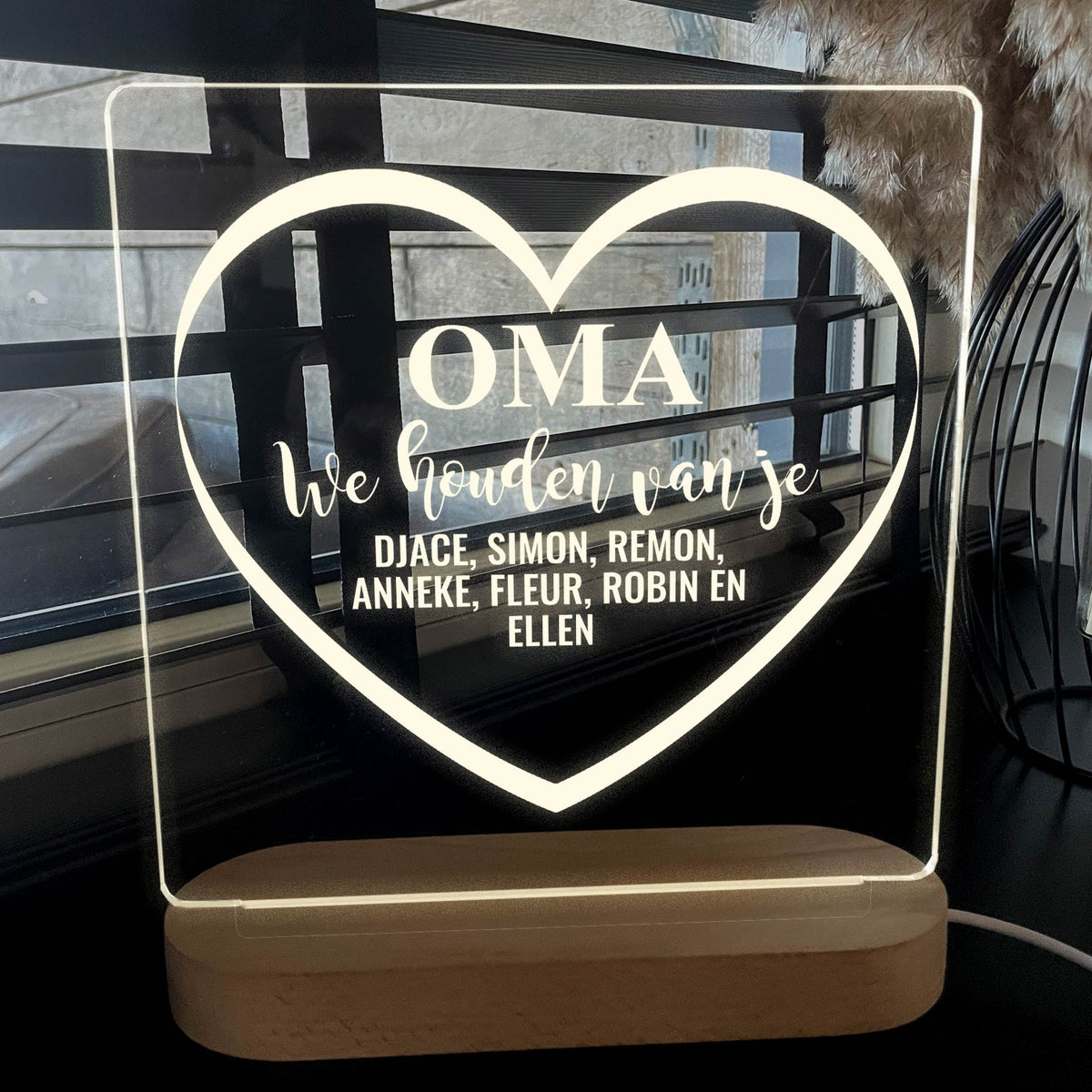 We houden van je! - Ledlamp - Bella Mia