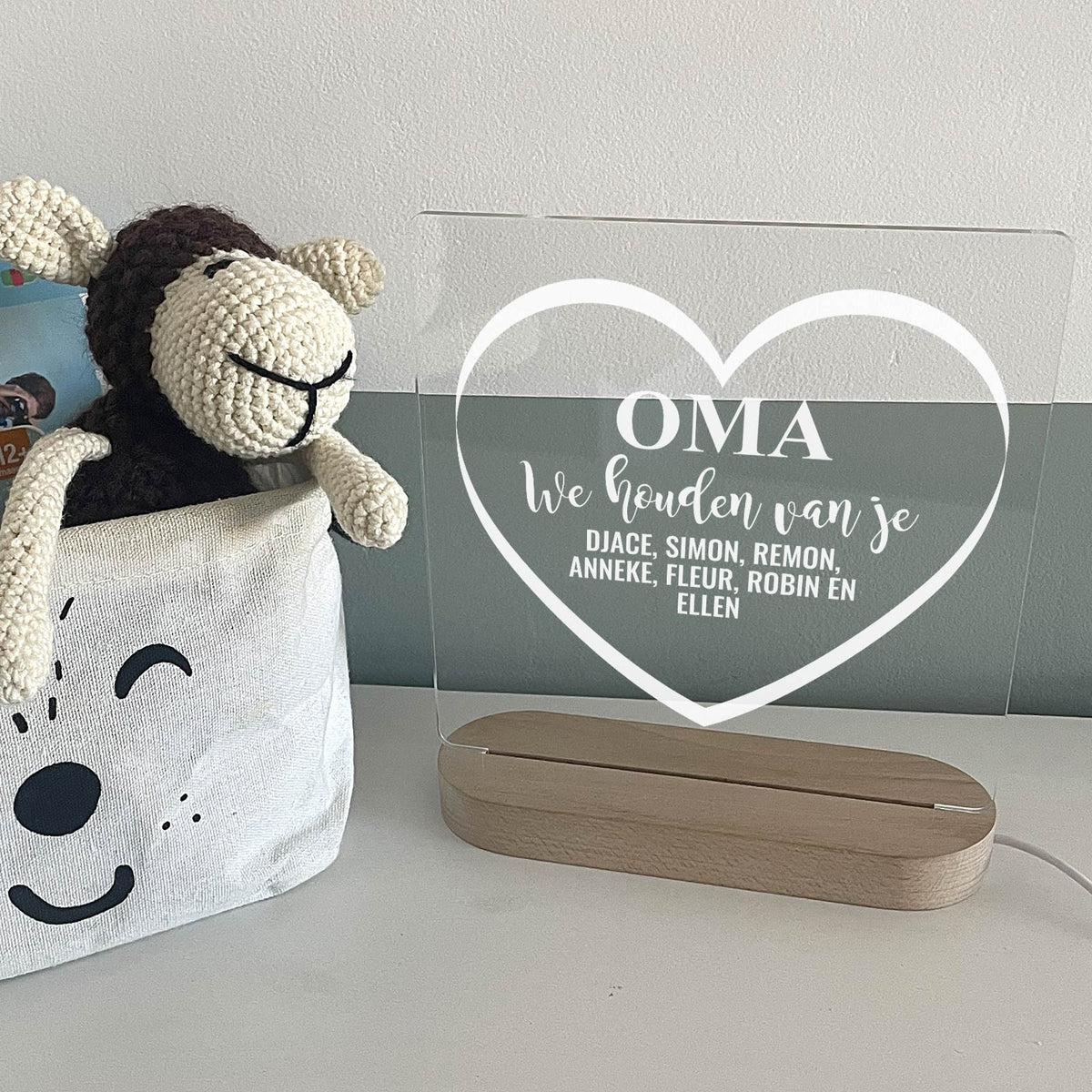 We houden van je! - Ledlamp - Bella Mia