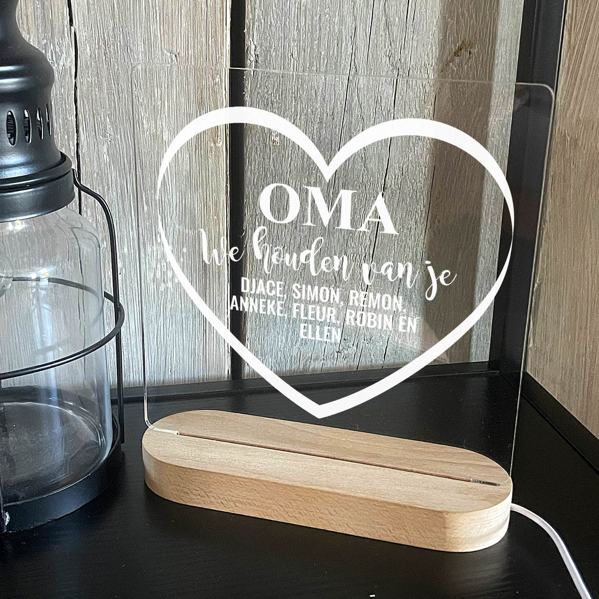 We houden van je! - Ledlamp - Bella Mia