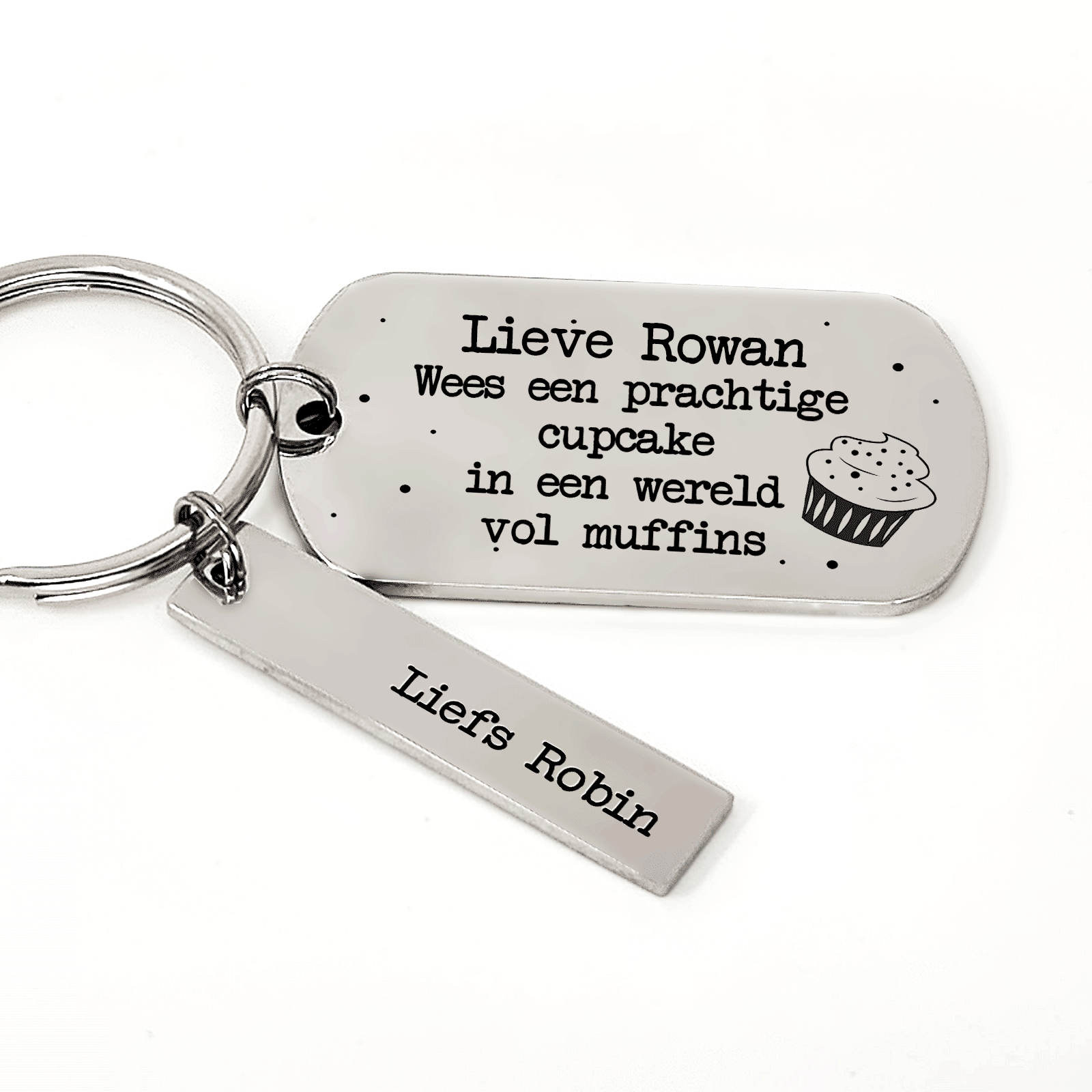 ... Wees Een Prachtige Cupcake In Een Wereld Vol Muffins Sleutelhanger - Bella Mia