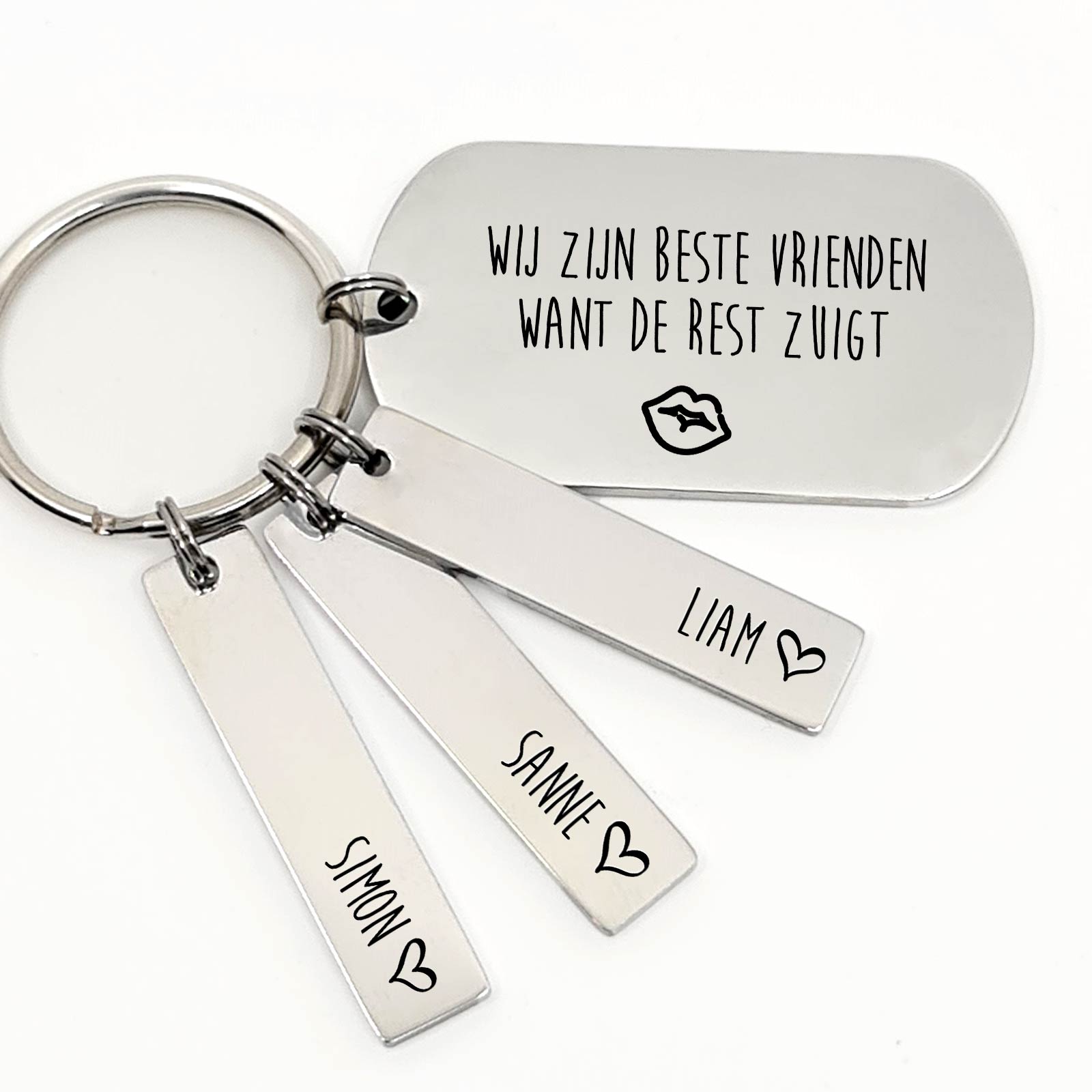 Wij zijn Beste Vrienden Want De Rest Zuigt Sleutelhanger - Bella Mia