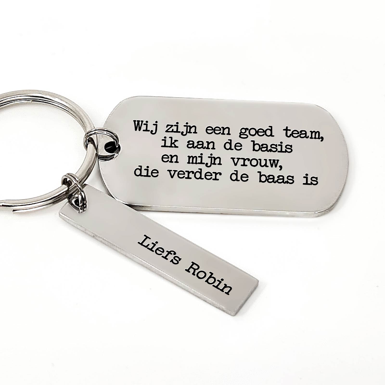 Wij Zijn Een Goed Team Sleutelhanger - Bella Mia