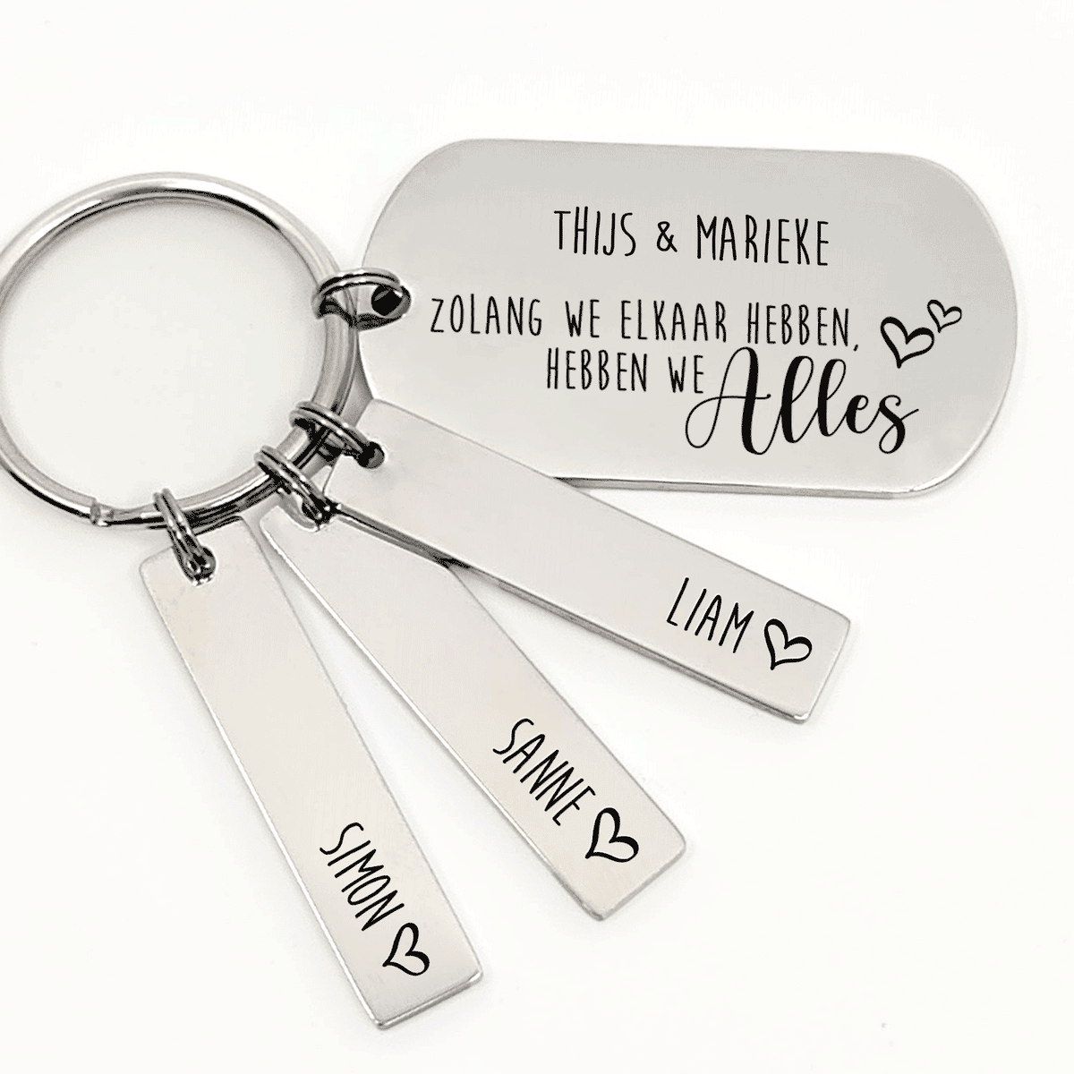 Zolang We Elkaar Hebben, Hebben We Alles Custom Sleutelhanger - Bella Mia