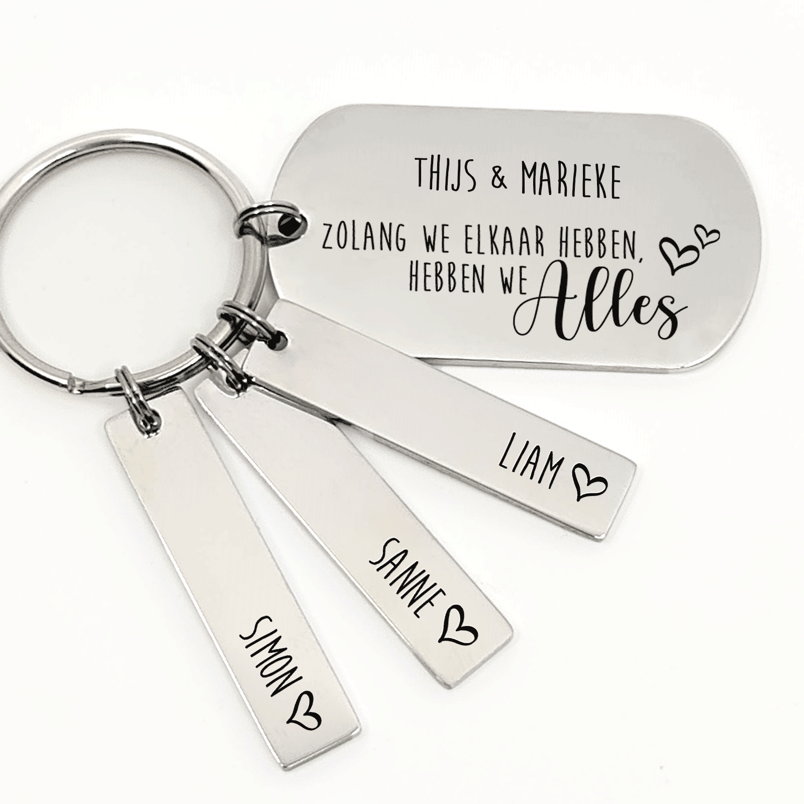 Zolang We Elkaar Hebben, Hebben We Alles Custom Sleutelhanger - Bella Mia