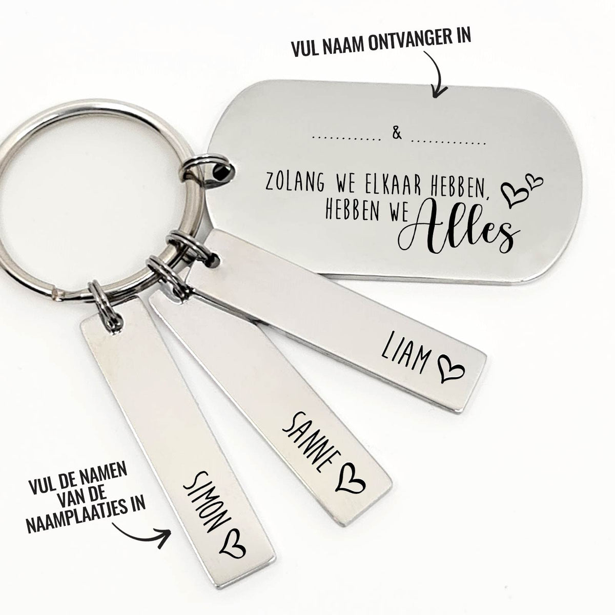 Zolang We Elkaar Hebben, Hebben We Alles Custom Sleutelhanger - Bella Mia