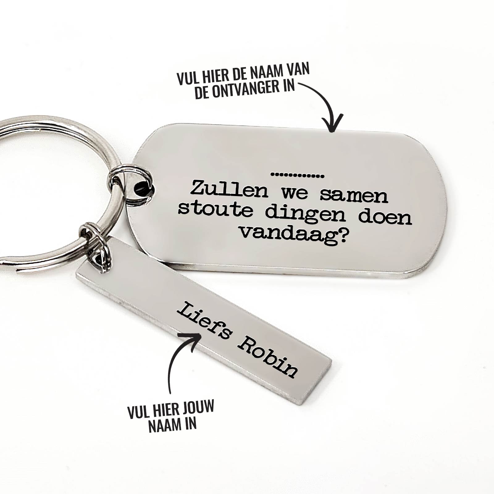 .... Zullen We Samen Stoute Dingen Doen Vandaag? Sleutelhanger - Bella Mia